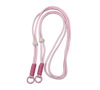 Qianly Lanière de Téléphone Bandoulière, Dragonne Ajustable, Sangle D'épaule élastique, Cordon Universel pour Téléphone Portable, Corde Tressée Anti-, Rose