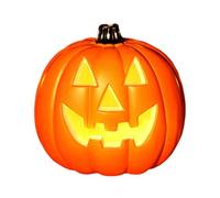 Qianly Lanterne Citrouille Lumineuse d'halloween en Forme de Citrouille, Décoration d'halloween, Lampe à éclairage Doux, Structure, Idéale Po, Rond, 32cmx30cm