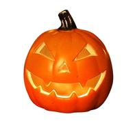 Qianly Lanterne Citrouille Lumineuse d'halloween en Forme de Citrouille, Décoration d'halloween, Lampe à éclairage Doux, Structure, Idéale Po, Forme de Croc, 22cmx20cm