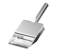 Qianly Litière pour Chat, Bac à Litière pour Animaux, Tamis à Bêche Profond en Acier Inoxydable pour Un Nettoyage Rapide et Efficace des Déjections Animales