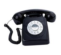 Qianly Livre D'Or Audio Téléphone Confession Téléphone Rétro Modèle Enregistreur Décoration Bureau Adapté Mariage Célébration Maison 22.5cmx13.5cmx, Noir