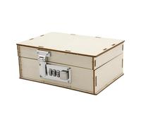Qianly Lockbox Matériel Fabrication Coffret Serrure Kit Assemblage Développement Motricité Bois à Destination des Enfants Apprentissage STEM Manuel, Grand