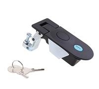 Qianly Loquet de Compression Encastré pour Boîte à Outils, Pièce de Rechange pour Remorque en Zinc Moulé sous Pression avec Mécanisme à Bouton-Poussoir pour, Noir, 110mmx50mm