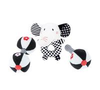 Qianly Lot de 3 Hochets Doux à Mâcher pour Bébé, Jouet Sensoriel pour Le Développement de La Motricité Fine -nés (0-3 Mois, Filles et Garçons), B