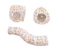 Qianly Lot de 3 Tunnels pour Chats, Tunnels de Jeu Pliables et Interactifs pour Animaux de Compagnie, Tentes de Jeu pour Chats
