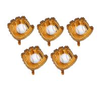 Qianly Lot de 5 Ballons Décoratifs en Aluminium pour Fêtes. Résistants à La Perforation. Convient pour Toutes Les Occasions, Blanc, Gant de Baseball