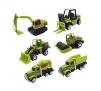Qianly Lot de 6 Jouets de Ferme Réalistes : Tracteurs, Chariot élévateur, Rouleau Compresseur, Camion et Autres Véhicules de Chantier.