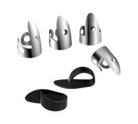 Qianly Lot de 6 Médiators Flexibles pour Guitare, Ukulélé et Harpe, avec Repose-pouce et Repose-doigts.