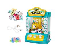 Qianly Machine à Pince à Bonbons D'arcade, Mini Distributeur Automatique, Jouet Distributeur de Bonbons pour Enfants et Adultes, Vert 10 poupées