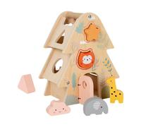 Qianly Maison de Tri de Formes, Jouet D'association, Cube D'éveil Interactif, Jouet de Perception des Couleurs, Forme d'arbre pour Les Enfants de