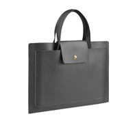Qianly Mallette de Travail Pochette D'ordinateur, Poignée Supérieure, Grande Mallette en Cuir PU étanche pour Ordinateur Portable 13/14 Pouces, Noir