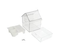 Qianly Mangeoire pour Cage à Oiseaux, Perruche, Baignoire, Abreuvoir avec Tiroir, Accessoires pour Cage à Oiseaux à Suspendre pour Pinsons, Inséparables