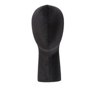 Qianly Mannequin Tête Porte-chapeaux Présentoir Perruque Socle Casquettes Modèle Velours pour Stylistes Salons Débutantes Usage Domestique, noir