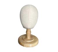 Qianly Mannequin Tête Présentoir Perruque Modèle Support Bois Tissu avec Base Stable Conçu pour L'Organisation de Perruques Bandeaux Chapeaux, Modèle de tête d'enfant en bas âge