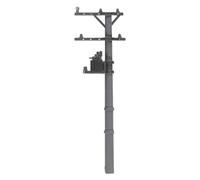 Qianly Maquette de Poteau Téléphonique Au 1/64e, Réaliste, pour Diorama de de Table, Décor Ferroviaire, Modèles de Poteaux Télégraphiques Robustes, Gris