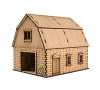 Qianly Maquettes de Maison à Construire Soi-même, En Bois Représentant Un Grenier Ou Un Entrepôt, Assemblage D'une Maison de Poupée Miniature, grange B