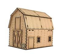 Qianly Maquettes de Maison à Construire Soi-même, En Bois Représentant Un Grenier Ou Un Entrepôt, Assemblage D'une Maison de Poupée Miniature, grange A