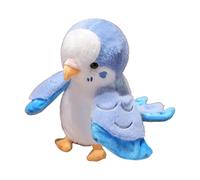 Qianly Marionnette à Main Perroquet, Jouet éducatif, 20 Cm, Peluche Douce et Mignonne, Oiseau en Peluche pour Spectacles et Activités Théâtrales, Bleu