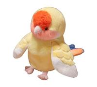 Qianly Marionnette à Main Perroquet, Jouet éducatif, 20 Cm, Peluche Douce et Mignonne, Oiseau en Peluche pour Spectacles et Activités Théâtrales, Jaune
