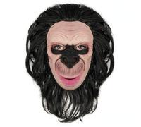 Qianly Masque En Latex Singe Sculpté Masque Singe Cheveux Synthétiques Texturé pr Fêtes Costumées