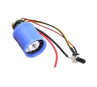 Qianly Mini Moteur Brushless Micro Ventilateur Ducté Souffleur Compact Métal Impulsion Aluminium Installation Rapide Adapté pour Projets Électroniques, 9 V 12 V 120 000 tr/min