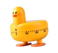 Qianly Minuteur Mécanique avec Canard Mignon, Mécanisme, Alarme Sonore, Idéal pour La Lecture, La Maison et Les études, Jaune