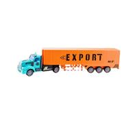 Qianly Modèle de camion jouet camion robuste avec mécanisme de traction camion-citerne camion pour collection intérieur extérieur garçons, Orange, 33cm