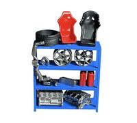 Qianly Modèle de Support pour Pièces Automobiles, Jante de Roue Miniature, Moteur, échelle 1:64, Siège de Course Simulé