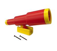 Qianly Monoculaire pour Enfants Télescope Jouet Éducatif Lentille Grossissante Jouet Scientifique Rotatif Portable Adapté Randonnée Exploration Observation, Rouge