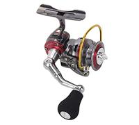 Qianly Moulinet de Pêche Mini Moderne avec Roue de Pêche Résistante Roulements Silencieux Poignée Rabattable Armature Alliage Aluminium Adapté pour la Pêche, Rouge