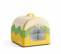 Qianly Niche Zippée Rafraîchissant Cabane Rembourrée Isolant, Jaune Citron, L
