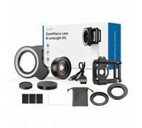 Qianly Objectif Gros Plan 10-20X 10x Objectif Gros Plan Anneau Lumineux LED Portable pr Beauté Maquillage