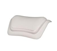 Qianly Oreiller de Baignoire Appui-tête Confortable Coussin de Spa avec Support de Tête Ergonomique En PU Lavable et Maintien Stable Adapté pour Le Bain, Blanc