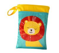 Qianly Organisateur Sac à Langer Bébé Zips Doubles Imperméable Pochette Portable Couches Réutilisables Adaptée Plage Piscine Crèche, lion