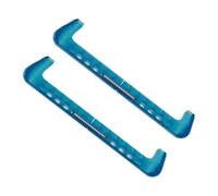 Qianly Paire de Protège-Lames de Patins, Cache-Lames Antidérapants Transparents pour Enfant, Housses de Protection Réglables, Accessoires Universels pour Entraînement Artistique, 32 cm, Bleu