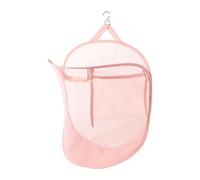 Qianly Panier à Linge Mural Pliable et Portable avec Crochet pour Placard, Salle de Bain, Maison, Chambre à Coucher, Rose