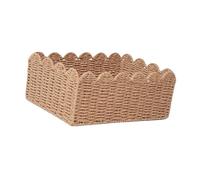 Qianly Panier de Stockage tissé Panier à Coups ami Organisateur Paper Rope Organizer Panier de Bureau Boîte d'organisateur pour étagère, 36x27x15cm