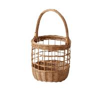 Qianly Panier Tressé à La Main avec Anse, Panier à Fleurs En Rotin, Panier de Rangement pour Gâteaux et Pâtisseries