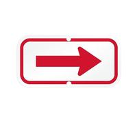 Qianly Panneau de Signalisation, Flèche Directionnelle, Panneau Routier, Panneau D'information Réfléchissant, Système de Guidage Symétrique, Aluminium, P, Rouge