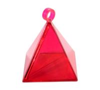 Qianly Pendentif Pyramid pour Le Poids du Ballon, Accessoires de Fête pour La Graduation de Thanksgiving Halloween, Rouge