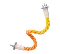 Qianly Perchoir en Corde pour Oiseaux, Support d'escalade, Jouet Pliable, Montage à Vis, Support pour Perroquet, Résistant à La Mastication, pour Les Ins, 25.5 Cm