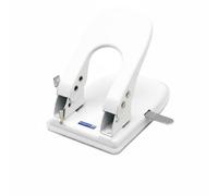 Qianly Perforatrice Papier Perforateur Trous Relieur Poinçon Corps Métal Robuste Manuelle Stable pour Jusqu’à Plusieurs Feuilles avec Plateau de Récupération, 70MM 2-Trous Fixe