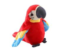 Qianly Perroquet en Peluche Interactif pour Enfants, Oiseau Parlant, Cadeau éducatif, Rouge