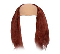 Qianly Perruque chauve, perruque de scientifique fou, accessoire de costume pour Halloween, cosplay pour anime, Rouge