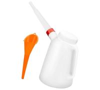 Qianly Pichet D'Huile Récipient de Mesure Broc Gradué Distributeur pour Atelier en Plastique Solide avec Verseur Adapté pour Voitures Bateau, 2 L