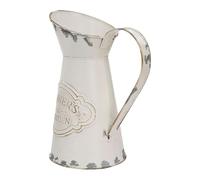 Qianly Pichet en Métal Vase Décoratif Cruche à Fleurs Pot à Lait Broc Rustique en Fer Robuste avec Finition Antique Adapté pour La Cuisine Le Salon La