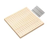 Qianly Planche à Crocheter En Bois, Motif Granny Squares, Multifonctionnelle, avec 9 épingles En Acier pour Travaux D'aiguille, Cadeau Idéal pour Débutan, Épingles de 20 x 20 cm et de 6,5 cm