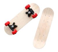 Qianly Planche de Skateboard Vierge en Bois pour Enfants, à Peindre Soi-même, Portable, pour Renforcer La Coordination œil-Main, Cadeau d'anniversaire Id, 43 cm avec Roue