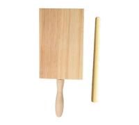 Qianly Planches de Fabrication de gnocchis, Planche Garganelli avec Rouleau à pâtes, rainures Profondes Pratiques, Outil de Fabrication de pâtes Cavatelli