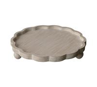 Qianly Plant Display Stand Tabouret Support Fleurs Bois Décoration Rustique Patins Pots Jardinière Accessoire Vase Adapté Salon Balcon Jardin Terrasse, 24x6cml